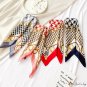 Silk scarf female new bird check print small square scarf satin scarf shawl