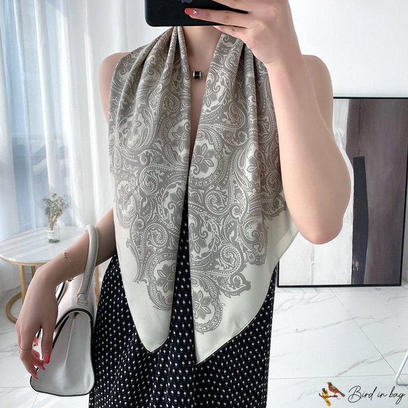 New 90cm twill silk scarf female fashion large square scarf printing scarf headscarf