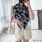 Spring and summer new 90cm large square scarf women shawl twill silk printing silk scarf scarf with 
