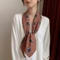 Twill silk scarf female spring and summer new 90cm large square scarf satin printing scarf with head