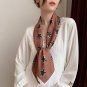Twill silk scarf female spring and summer new 90cm large square scarf satin printing scarf with head