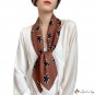 Twill silk scarf female spring and summer new 90cm large square scarf satin printing scarf with head