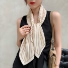 Spring and summer new 90cm large square scarf women shawl satin twill silk line printing silk scarf 
