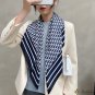Spring and summer new 90cm large square scarf women shawl satin twill simulation silk printing silk