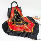 Silk scarf female spring and summer new chain printing large square scarf headscarf scarf shawl