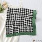 Silk scarf small square scarf female spring and summer new bird grid printing square scarf satin sca