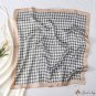 Silk scarf small square scarf female spring and summer new bird grid printing square scarf satin sca
