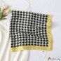 Silk scarf small square scarf female spring and summer new bird grid printing square scarf satin sca