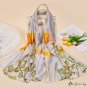 New satin silk scarf female new scarf shawl fashion printing sarong beach towel