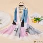 Long silk scarf female fashion sunscreen simulation silk scarf in the long paragraph decorative shaw