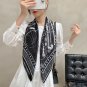 Twill silk silk scarf women 90cm large square shawl decorative headscarf printed scarf