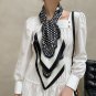 90cm twill silk large square scarf female new satin polka dot print silk scarf decorative scarf head