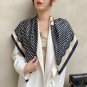 90cm twill silk large square scarf female new satin polka dot print silk scarf decorative scarf head