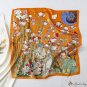 Silk scarf female new floral print small square scarf satin scarf shawl