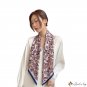 New twill silk silk scarf women 90cm large square scarf shawl small leaves printed scarf decorative 
