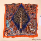 New silk satin new hairy tree printing long silk scarf women in the long section shawl