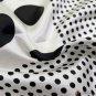 90cm silk scarf female new black and white polka dot print square scarf simulation silk satin turban