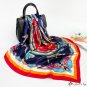 Silk scarf female new French vintage scarf printing large square scarf 90cm headscarf