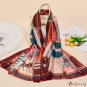 Silk scarf women ten horses printed long scarf spring and autumn new shawl sunshade sarong beach sca