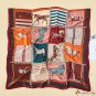Silk scarf women ten horses printed long scarf spring and autumn new shawl sunshade sarong beach sca