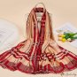 Plaid silk scarf women spring and autumn new shawl long beach towel printed decorative sarong