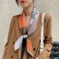 New 90cm large square scarf ladies satin twill simulation silk printing silk scarf scarf headscarf