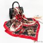 Silk scarf female spring and summer new simulation silk satin printing large square scarf headscarf