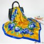 Black silk scarf female simulation silk printing small square scarf scarf headscarf shawl