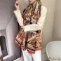 New silk satin long silk scarf female new scarf shawl dual-use fashion printing sarong