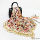 Silk scarf female new 90cm satin printed small square scarf scarf headscarf