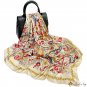Silk scarf female new 90cm satin printed small square scarf scarf headscarf