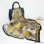 Silk scarf female spring and summer new fortune tree printing large square scarf retro turban scarf