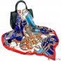 Spring and summer new chain printing silk scarf women's headscarf simulation silk square scarf shawl