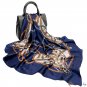 Silk scarf female new chain printing large square scarf ladies shawl headscarf