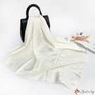 Pure color silk scarf female new turban simulation silk satin printing large square scarf shawl