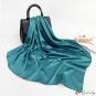 Pure color silk scarf female new turban simulation silk satin printing large square scarf shawl