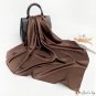 Pure color silk scarf female new turban simulation silk satin printing large square scarf shawl