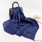 Pure color silk scarf female new turban simulation silk satin printing large square scarf shawl
