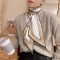 Fluttering small silk scarf summer new decorative double-layer small neckerchief female literary sma