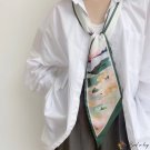 Double small neck scarf silk scarf women spring and autumn fashion hair band long printed scarf bag 