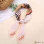 Line color blocking small square scarf ladies simple small silk scarf 70cm neck scarf twill satin sc