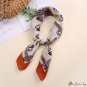 Line color blocking small square scarf ladies simple small silk scarf 70cm neck scarf twill satin sc