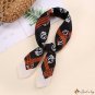 Line color blocking small square scarf ladies simple small silk scarf 70cm neck scarf twill satin sc