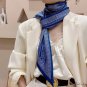 New satin double layer small silk scarf female stripes printed hair tie decorative neck scarf thin l