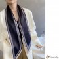 New satin double layer small silk scarf female stripes printed hair tie decorative neck scarf thin l