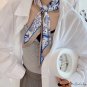 Ribbon small silk scarf women spring and summer thin narrow long double-layer neck scarf fashion hai