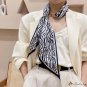 Double-layer satin small silk scarf female new leopard print narrow hair band decorative neck scarf