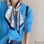 New small silk scarf female imitation silk satin double-layer diagonal long scarf tied hair headscar