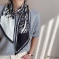 Oblique long strip ribbon silk scarf ladies with double layer small neck scarf belt tie hair hair ba
