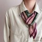 Double small floating ribbon silk scarf female new satin neck scarf printed headscarf decorative hai